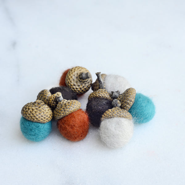 Felted Acorns - Autumn by the Seaside Palette