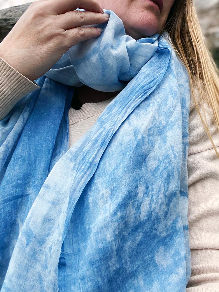 Ripples ~ Organic Cotton Mull Shawl