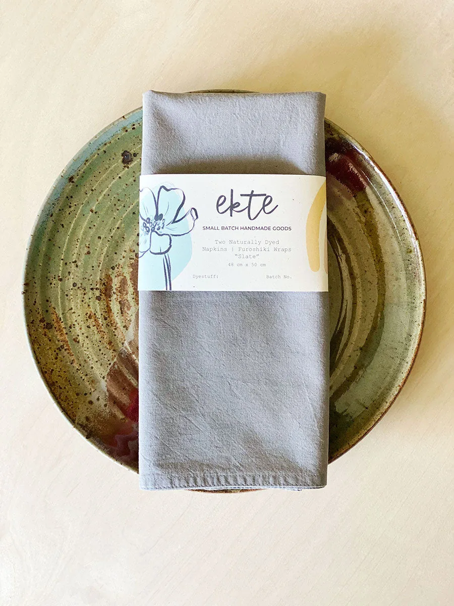 Botanically Dyed Napkins — Slate
