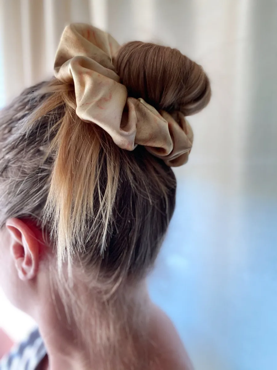 Silk Scrunchie, Bundle Dyed